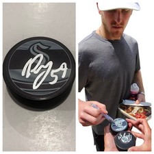 BEN MEYERS SIGNED SEATTLE KRAKEN HOCKEY PUCK W/ CASE COA
