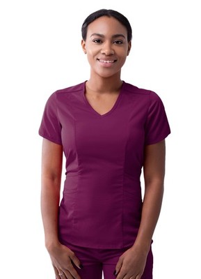Adar Pro Scrubs For Women - Tailored V-Neck Scrub Top