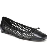 Franco Sarto Black MYRA Woven Ballet Flats Square Toe BowWomen  s Shoes Size 7