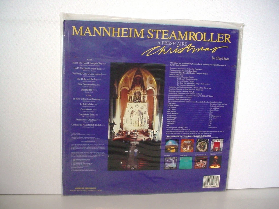 MANNHEIM STEAMROLLER A Fresh Aire Christmas SEALED AMERICAN GRAMAPHONE AG 1988 - Image 2 of 4