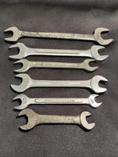 Lot of 6 Vintage Open End Forged Steel Wrenches USA or Japan Made Great Tools