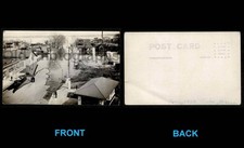 RPPC LOOKING DOWN ON CITY FLOOD WATERS1929 CANTON MO. OLD/VINTAGE PHOTO- AA144