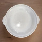 Pyrex White Milk Glass 8 1/2" Fluted Edge Pie Plate Baking Dish #228