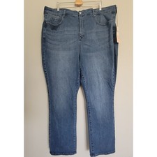 NWT NYDJ Womens Plus 26W Curves 360 Marilyn Straight Jeans Blue