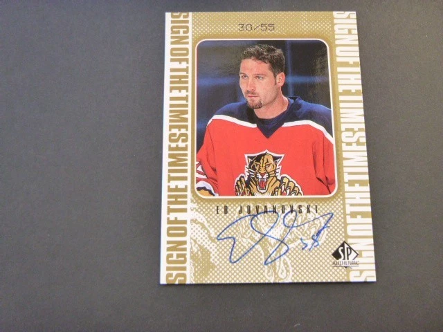 1999-00 SP Authentic Sign of The Times Gold Autograph Ed Jovanovski #30/55