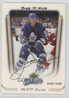 2005-06 Upper Deck MVP MVP Gold 45/100 Jeff O'Neill #366 k2t
