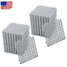 50Pcs Interlocking Drainage Mats PVC Non Slip Floor Tiles Garage Patio 12in Gray