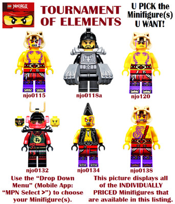 Genuine LEGO U PICK Ninjago TOURNAMENT OF ELEMENTS Minifigures **NEW**