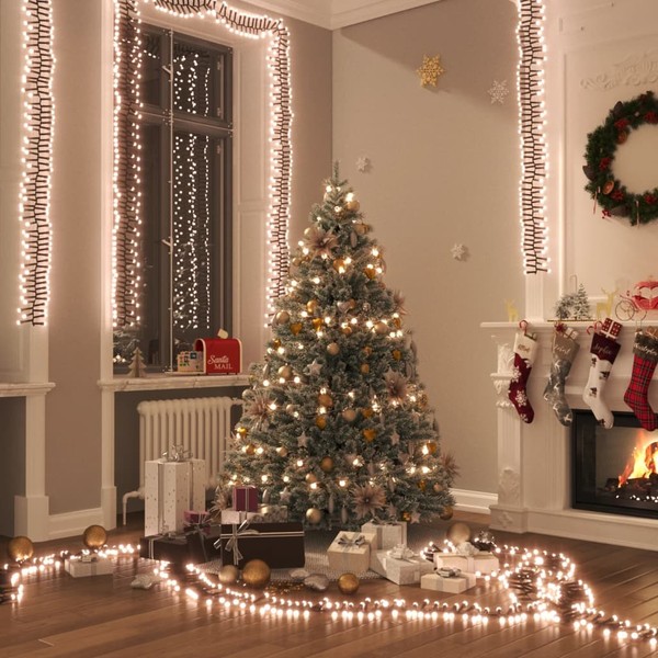Weihnachtsbaum Beleuchtung Led-Lichterkette Mit 400 Leds Warmweiß 8 M Pvc-image