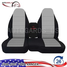 Seat Covers For 1998-2003 Ford Ranger 6040 Hiback Blk-silver Center Truck
