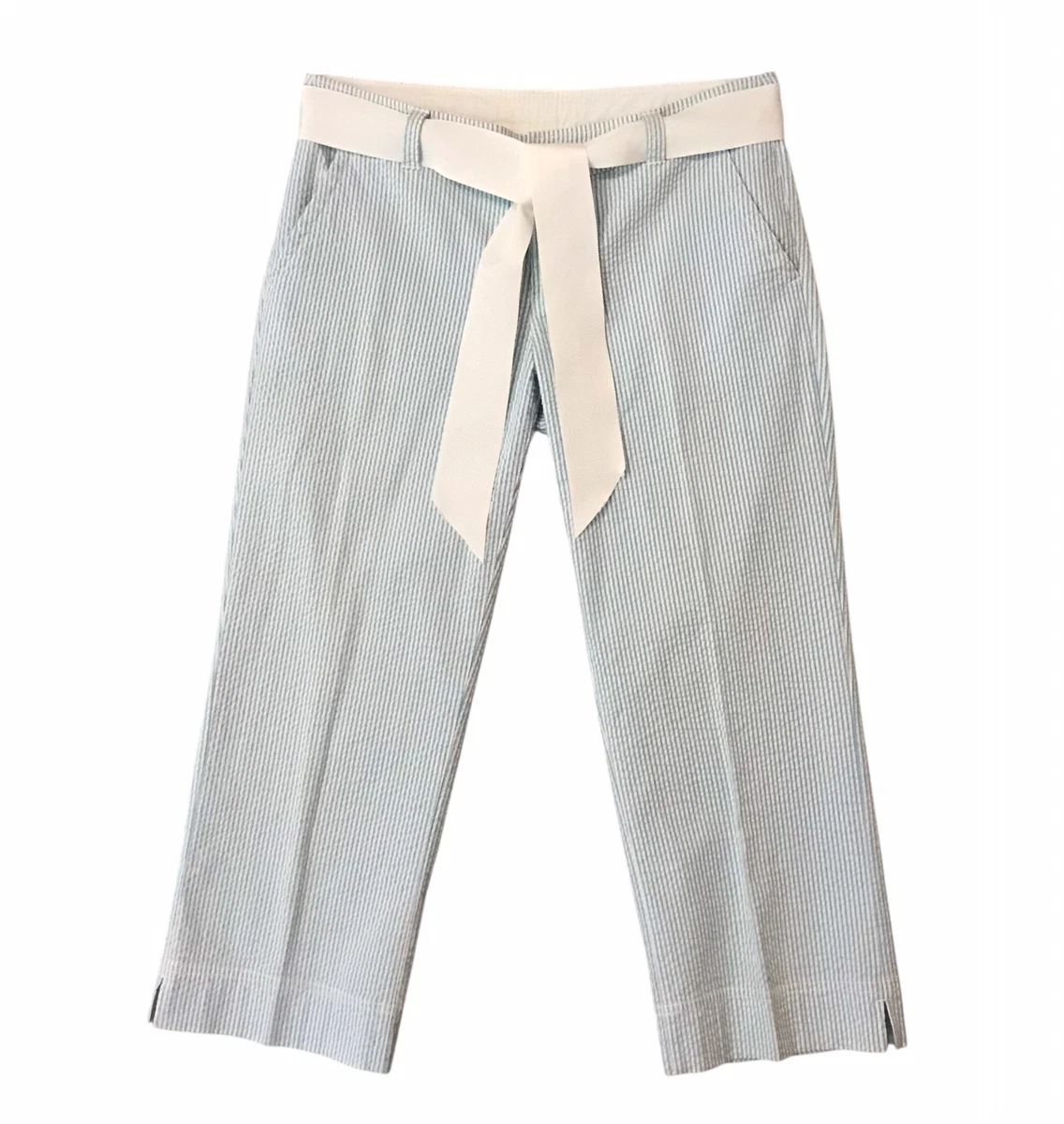 Pantalon Lilly Pulitzer Ellen Seersucker Rayé - Taille 6P - Neuf Avec étiquettes - Couleur Rose
