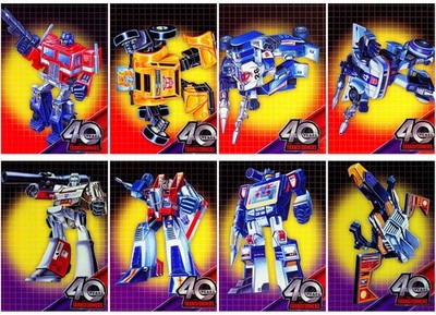 2026 DYNAMITE TRANSFORMERS 40TH METAL COMPLETE 8-CARD ETCHED FOIL INSERT SET