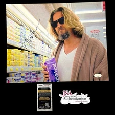 Jeff Bridges Signed 11x14 Photo JSA COA Autograph The Big Lebowski