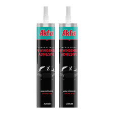 Akfix Windshield Adhesive Urethane Auto Glass Adhesive Black Fast Cure 10.1 O2pk