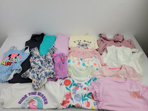 M&S Girl's 16pcs Bundle T-Shirts Shorts Dresses Swimsuits Size 4-5 Yrs New F2