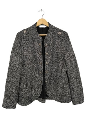FASHION Strickjacke Damen Strickbekleidung Gr. DE 42 hellgrau Casual-Look