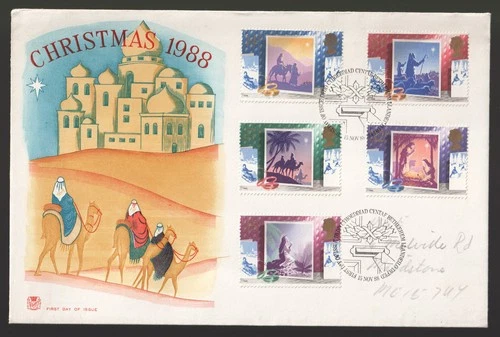 1988 Christmas Stuart FDC. Bethlehem First Day Cover. SG 1414-1418
