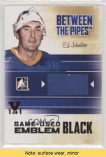 2010 ITG Between the Pipes Black Emblem Vault Ruby 1/1 Eddie Johnston READ e3g