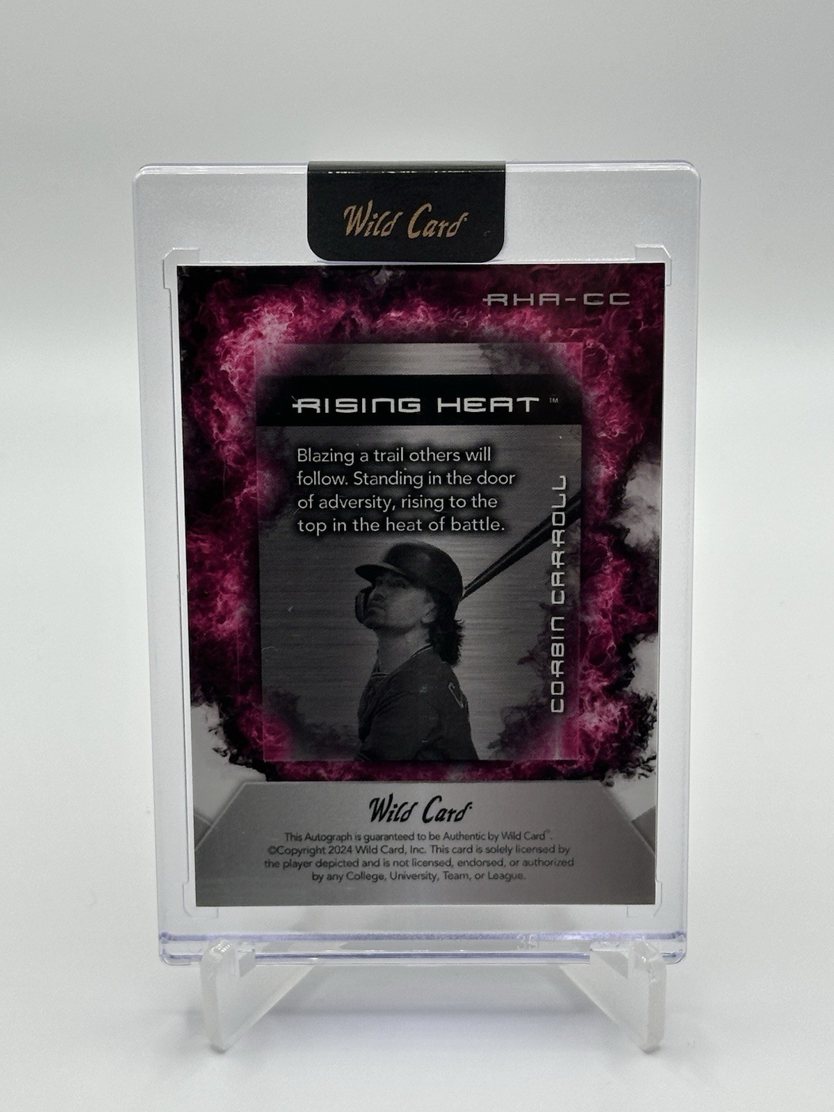 2024 Wild Card Matte- Rising Heat Corbin Carroll Auto 1/1 Arizona Diamondbacks view 2