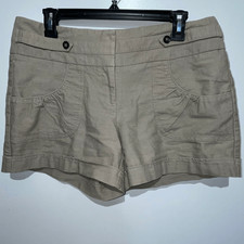 Maurices Women's Brown High Rise Stretch Chino Boyfriend Shorts Size 9/10