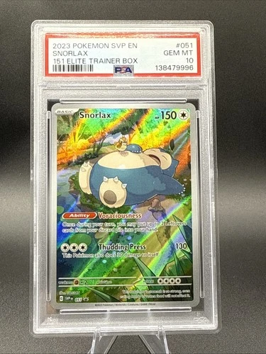 2023 POKEMON SVP EN-SV BLACK STAR PROMO 151 ELITE TRAINER BOX SNORLAX PSA 10