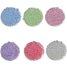 100Pcs 8mm Glass Beads with Hole Colored Craft Beads Round Clear Glass Beads