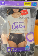 Hanes Ultimate 6 1 Bonus Pack Cotton Brief Panty 9/2XL NEW