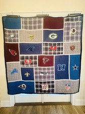 Pottery Barn PB Teen NFL Football Team Logos Full Queen Quilt Comforter