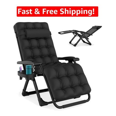 Zero Gravity Chair - Reclining Camping Chair with Cup Holder & Cushion
