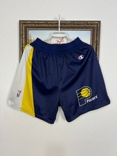 Pantaloncini corti vintage anni 90 Champion Indiana Pacers NBA blu rari da uomo Hype Athletic L