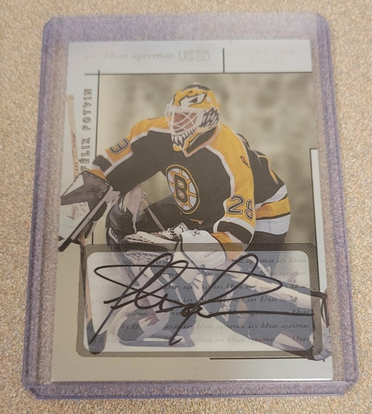 FELIX POTVIN 2003-04 ITG USED SIGNATURE SERIES SILVER AUTOGRAPH AUTO SP #A-FP