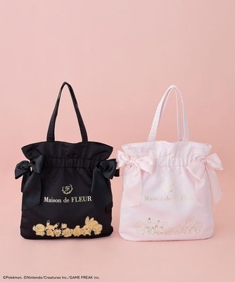 Maison de FLEUR pokemon Double Ribbon Tote Bag new gift PokéPeace