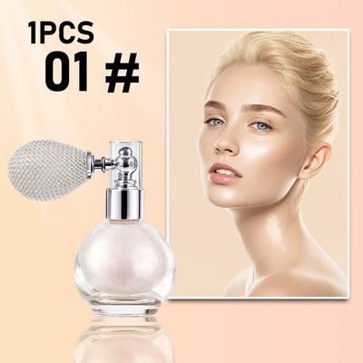 Women Shimmer Mist Spray Highlighter for Face Hair Body   White Glitter Makeup