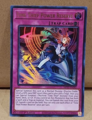 Yugioh! Time Thief Power Reserve - MP23-EN282 - Ultra Rare - 1st Edition NM