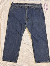 Levi's 505 Series Men's W46 L30 Straight Leg Blue Medium Wash Denim Jeans D 