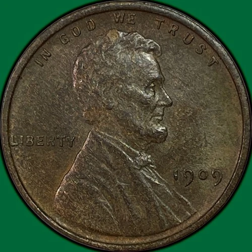 1909-VDB Lincoln Wheat Cent Almost Uncirculated AU Coin #38460