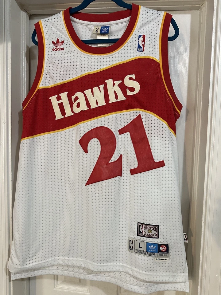 Camiseta Dominique Wilkins Bordada Talla Hombre Grande Adidas NBA Atlanta Hawks Foto 2 de 4