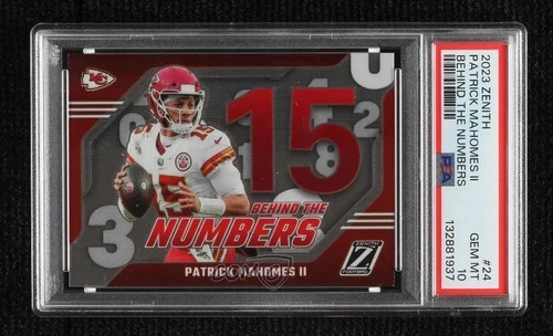 2023 Panini Zenith Behind The Numbers Patrick Mahomes II #24 PSA 10 GEM MT