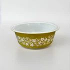 Vintage Pyrex 4 Qt Big Bertha Spring Blossom Green Crazy Daisy Dish #664 NO LID