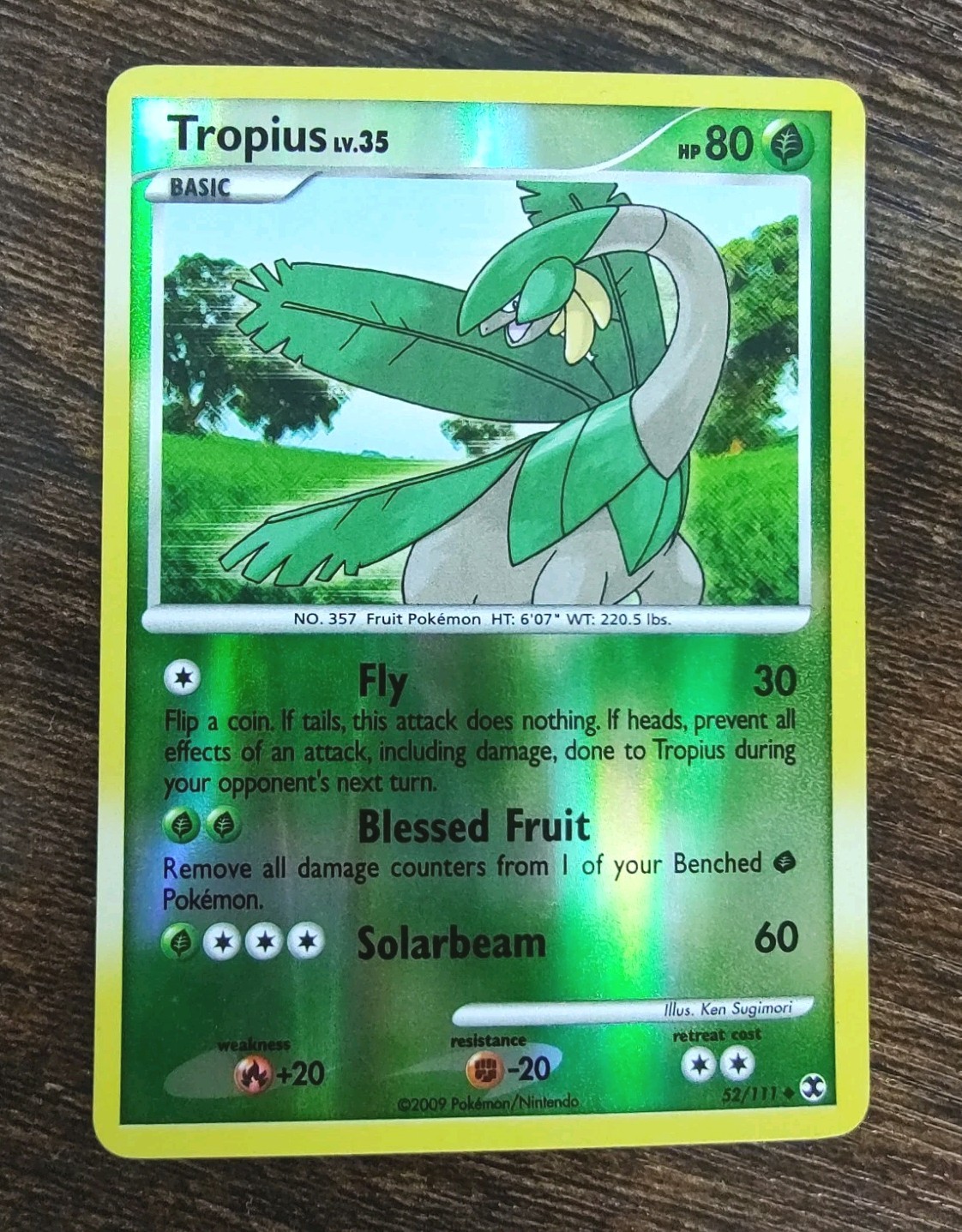 Tropius 52/111 Platinum Rising Rivals Reverse Holo Pokemon Card NM