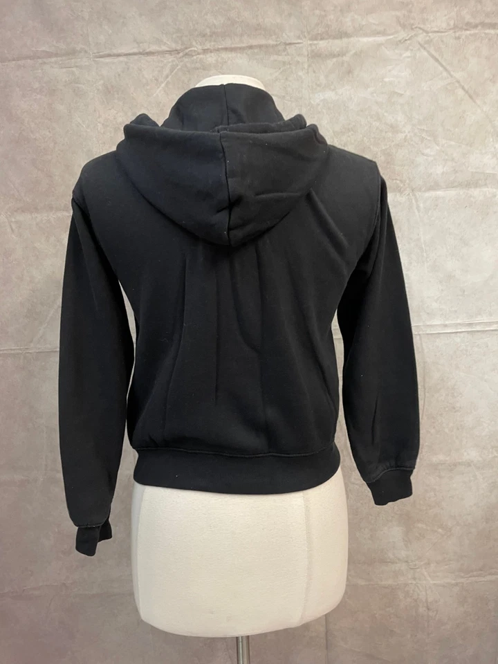 Sudadera con capucha H&M Divided Basic para mujer cremallera completa negra talla XXS Foto 3 de 4