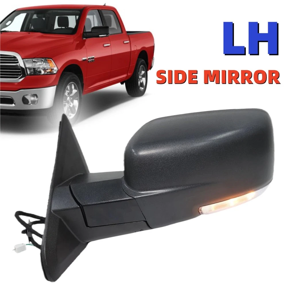 Left Driver Side Mirror for Ram 1500 2013-2018 Power Heated LED Signal