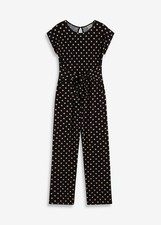 Jumpsuit Gr. 56/58 Schwarz Hellbraun Damen Sommer-Overall Hosenanzug Neu*