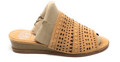 cream low wedge sandals