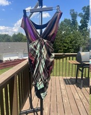 Pretty Little Thing Maxi Dress Women Small  Halter Neck Plunge Split NWT