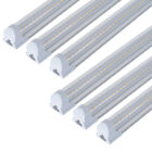 6 Pack 8Ft Led Tube Light Fixture(Super Bright White) for Garage Shop Warehouse