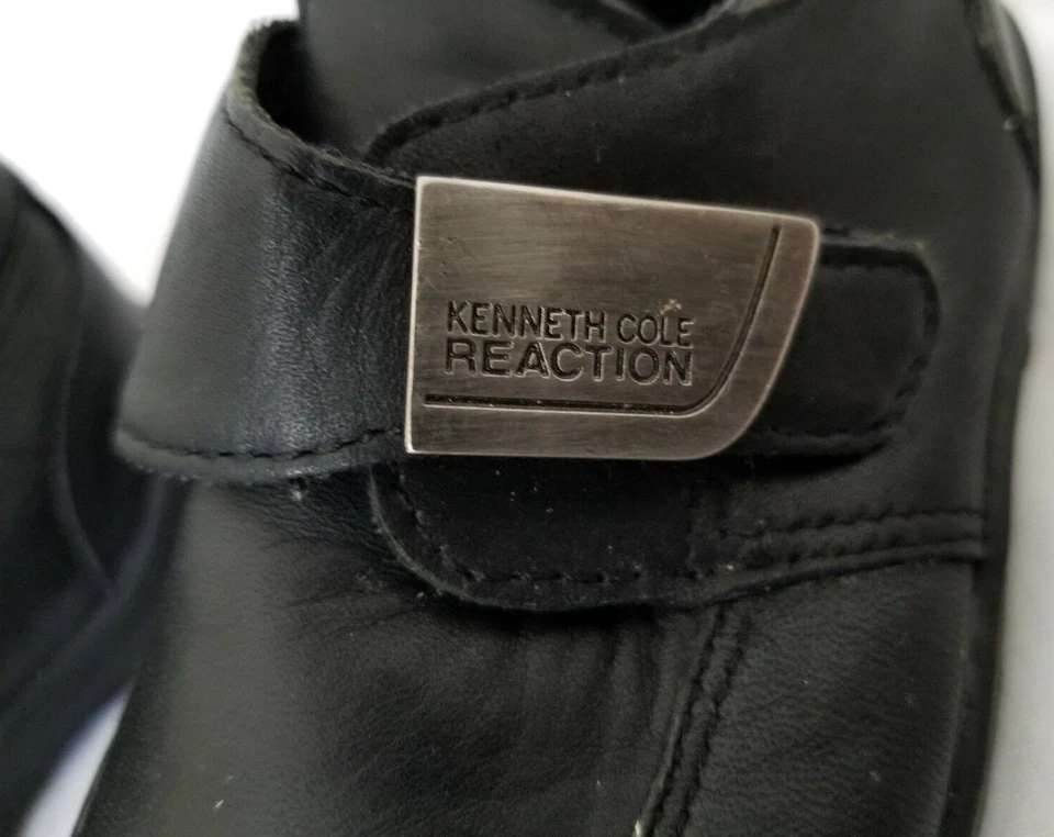 Toddlers Size 5.5M Black Kenneth Cole Reaction Tiny Flex BL Leather Dress Shoes - Image 2 of 4