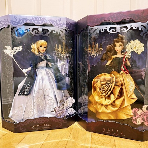Disney Designer Collection Midnight Masquerade Doll Set Cinderella Belle Unused - Picture 1 of 5