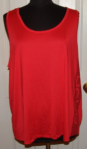 Bebe Sport Red Tank Top Athletic Wear 3X Plus Sleeveless Womens