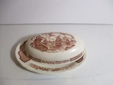 Alfred Meakin Fair Winds Covered Butter Dish Sailor's Farewell  Staffordshire